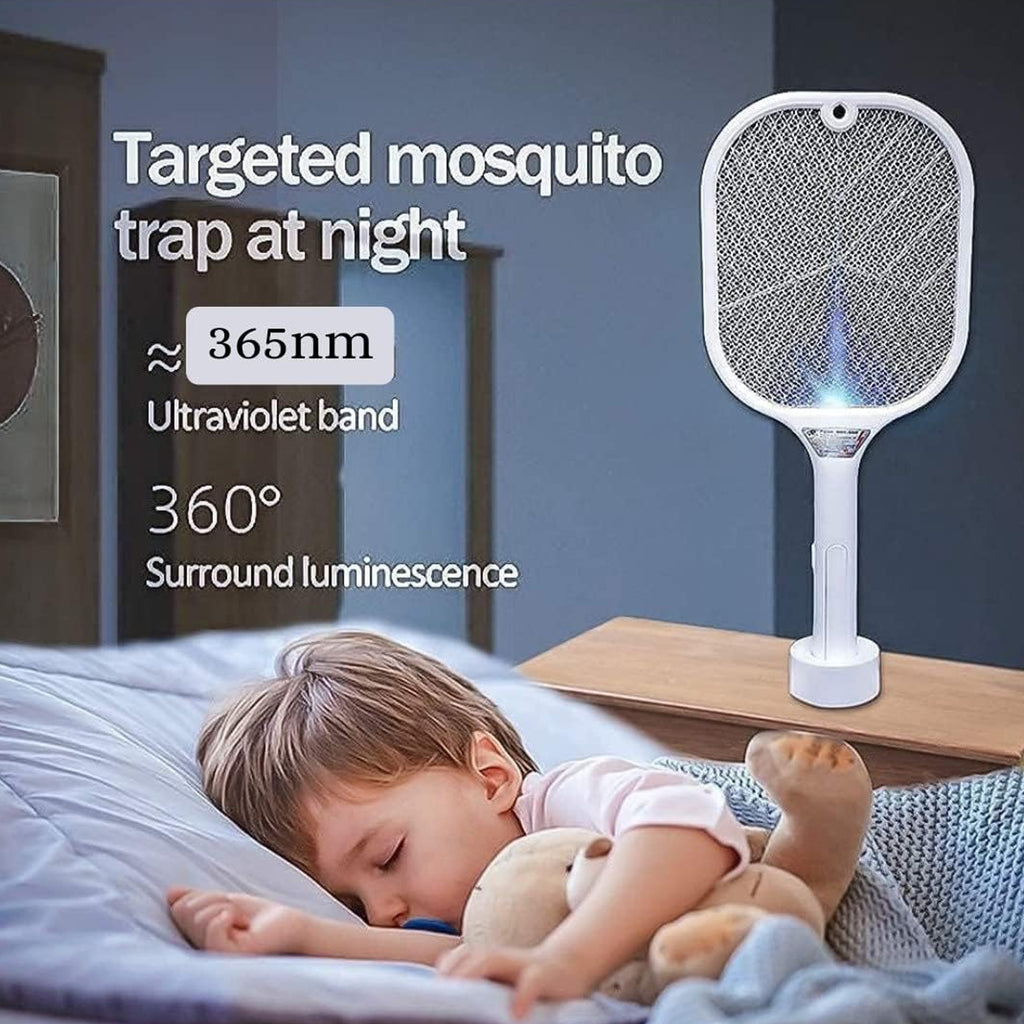 Electric Mosquito Swatter with UV Light & USB Charging