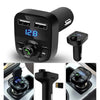 Car-x8 Bluetooth Fm Transmitter Kit For Hands-free Call Receiver  Music Player  Call Receiver  Fast Mobile Charger Ports For All Smartphoneswith 3.1a Quick Charge Dual Usb Car Charger