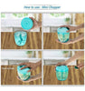 0065 Manual Stainless Steel Compact Extra Sharp Hand Held Vegetable Chopperslicer With 5 Blades