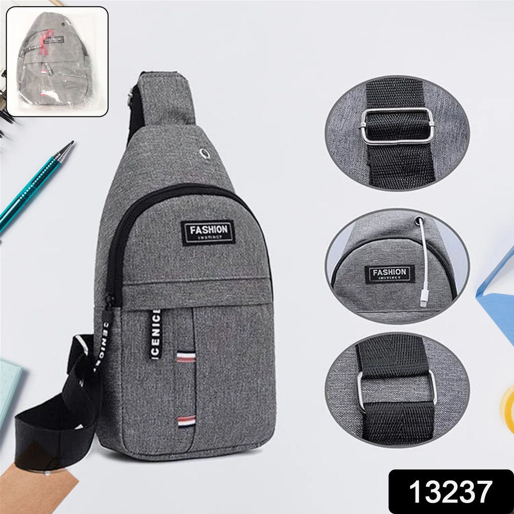 Waterproof Waist Bag Shoulder Bags Usb Charging Earphone Hook Sling Travel Bag (1 Pc)