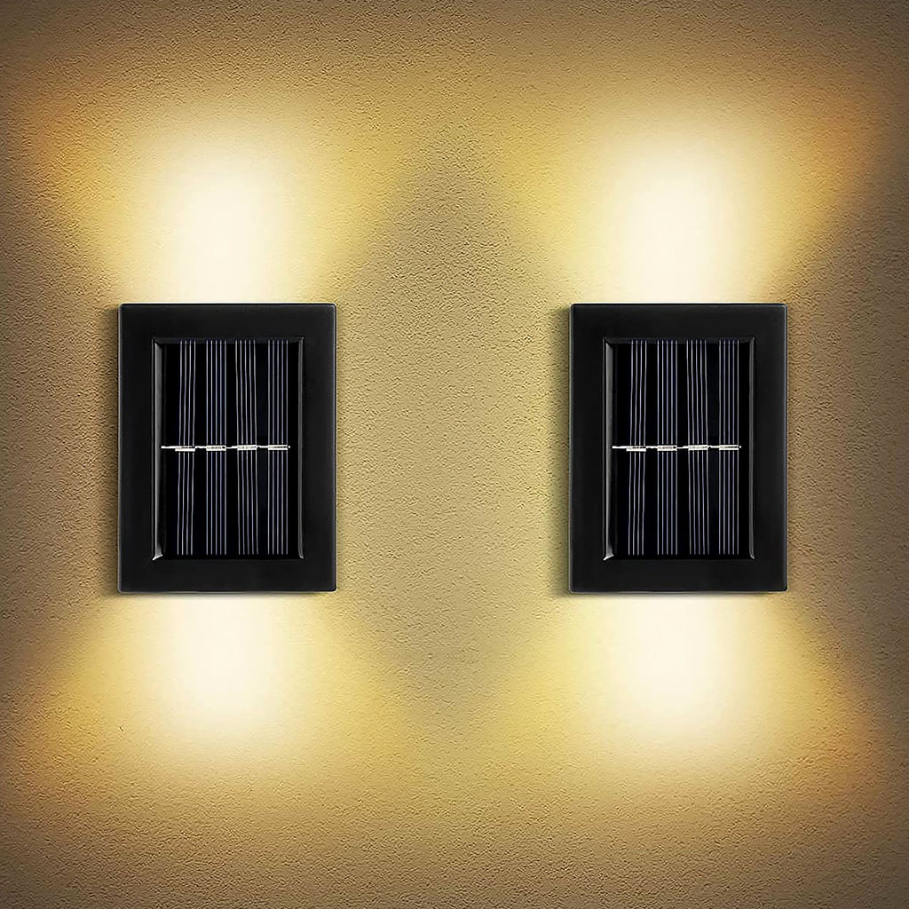 Solar Wall Lights Small Fence Lights Solar Powered Up Down Led Porch Light Garden Lights Outdoor Solar Landscape Lights Waterproof Light (1 Pc)