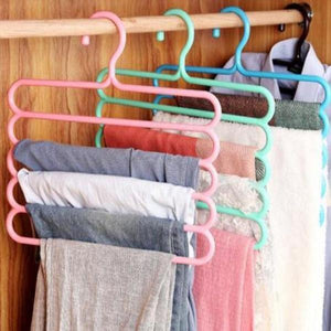 5 In 1 Multipurpose Plastic Hanger Assorted (5-layer)
