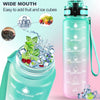 Motivational Water Bottle With Straw  Time Marker Bpa-free Tritan Portable Gym Water Bottle Leakproof Reusable Special Design For Your Sports Activity Hiking Camping