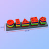 Geometric Brick With Box- 5 Angle Matching Column Blocks For Kids - Preschool Educational Learning Toys.