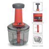 Matte Finish Manual Hand Press Chopper For Kitchen Mini Handy  Compact Chopper With 3 Blades For Effortlessly Chopping Vegetables  Fruits For Your Kitchen.