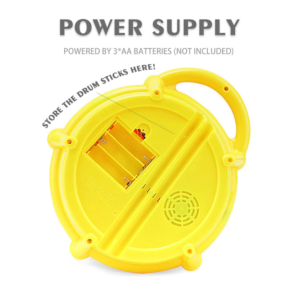 Flash Drum Toys For Kids With Light  Musical Sound Colorful Plastic Baby Drum Musical Toys For Children Baby Toy Instrument Best Gift For Boys  Girls.