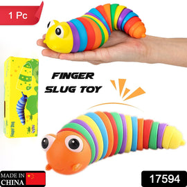 3d Rainbow Color Plastic Slug Fidget Toys Stress Relieving Toy Sensory Slug Toy For Boys And Girls Finger Slug Toy For Autistic Caterpillar Fidget Toys Stress Relief Gifts For Toddlers Kids Adults  (1 Pc)