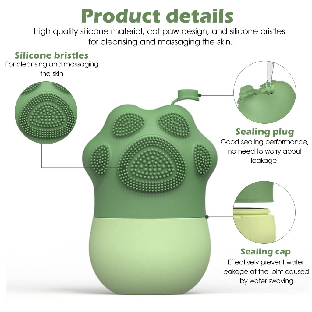 Ice Roller For Face Massage  Eye Anti-leak Silicone Ice Face Roller Ice Mould With Cleansing Brush Ice Facial Roller For Eliminate Edema  Calm Skin Shrink Pore Women Skin Care