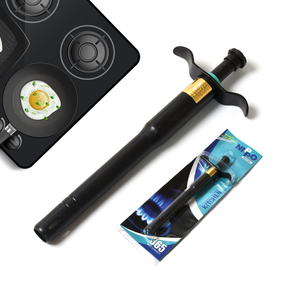 Stainless Steel Black Gas Lighter For Kitchen Gas Stove Long Lasting Unbreakable Lighters For Gas Stoves Restaurants  Kitchen (1 Pc)