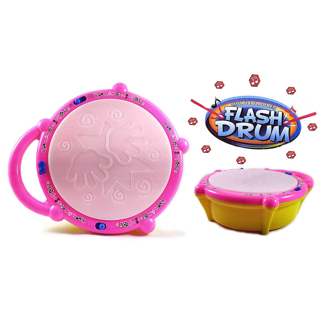 Flash Drum Toys For Kids With Light  Musical Sound Colorful Plastic Baby Drum Musical Toys For Children Baby Toy Instrument Best Gift For Boys  Girls.