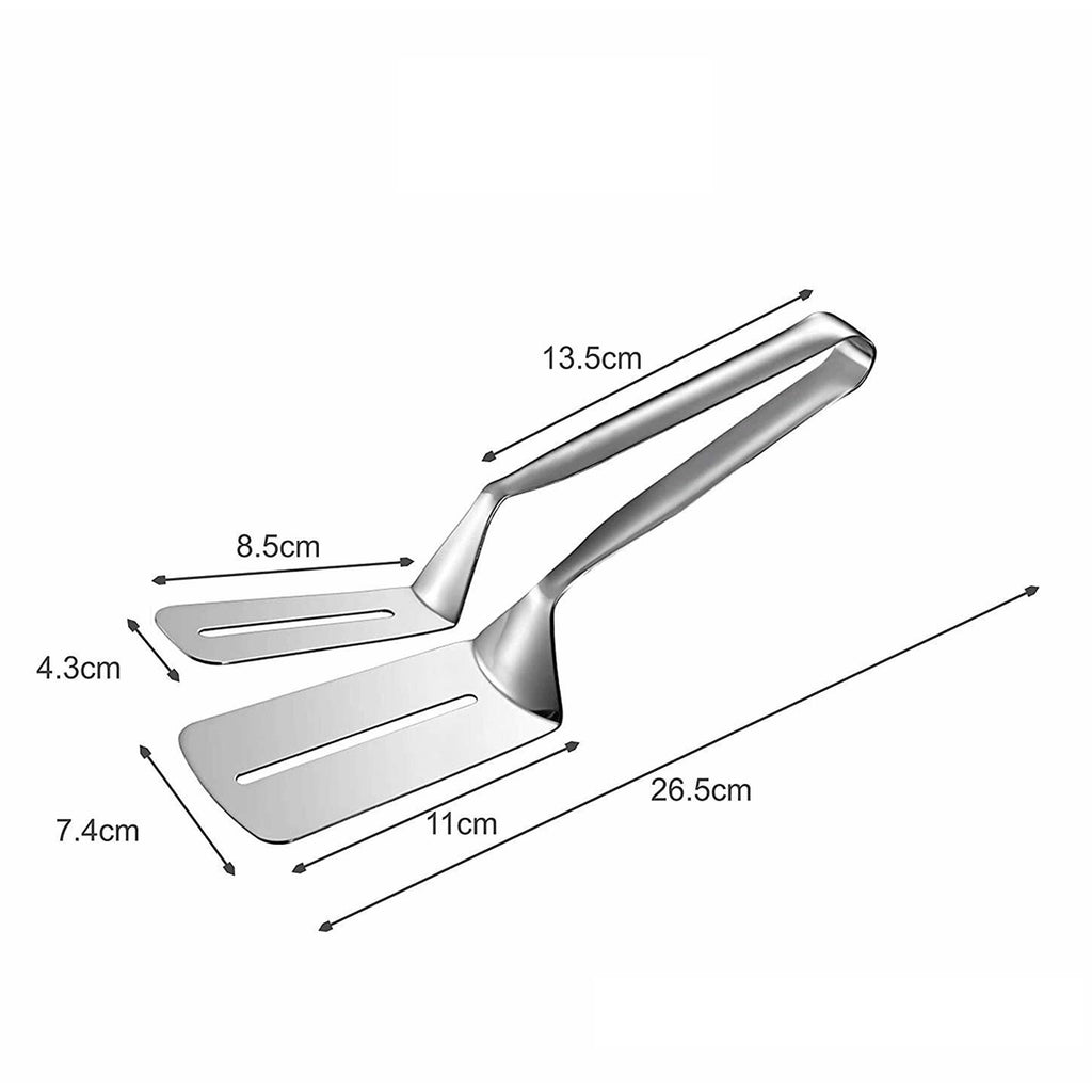 Multifunction Cooking Serving Turner Frying Food Tong. Stainless Steel Steak Clip Clamp Bbq Kitchen Tong.