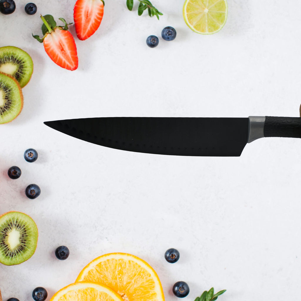 6 Pieces Professional Kitchen Knife Set Meat Knife Chefs Knife With Non-slip Handle For Home Kitchen And Restaurant With Chef Peeler And Scissor (Stainless Steel  6 Pcs Set)