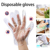 Plastic Transparent Disposable Clear Gloves (White) (100pc)