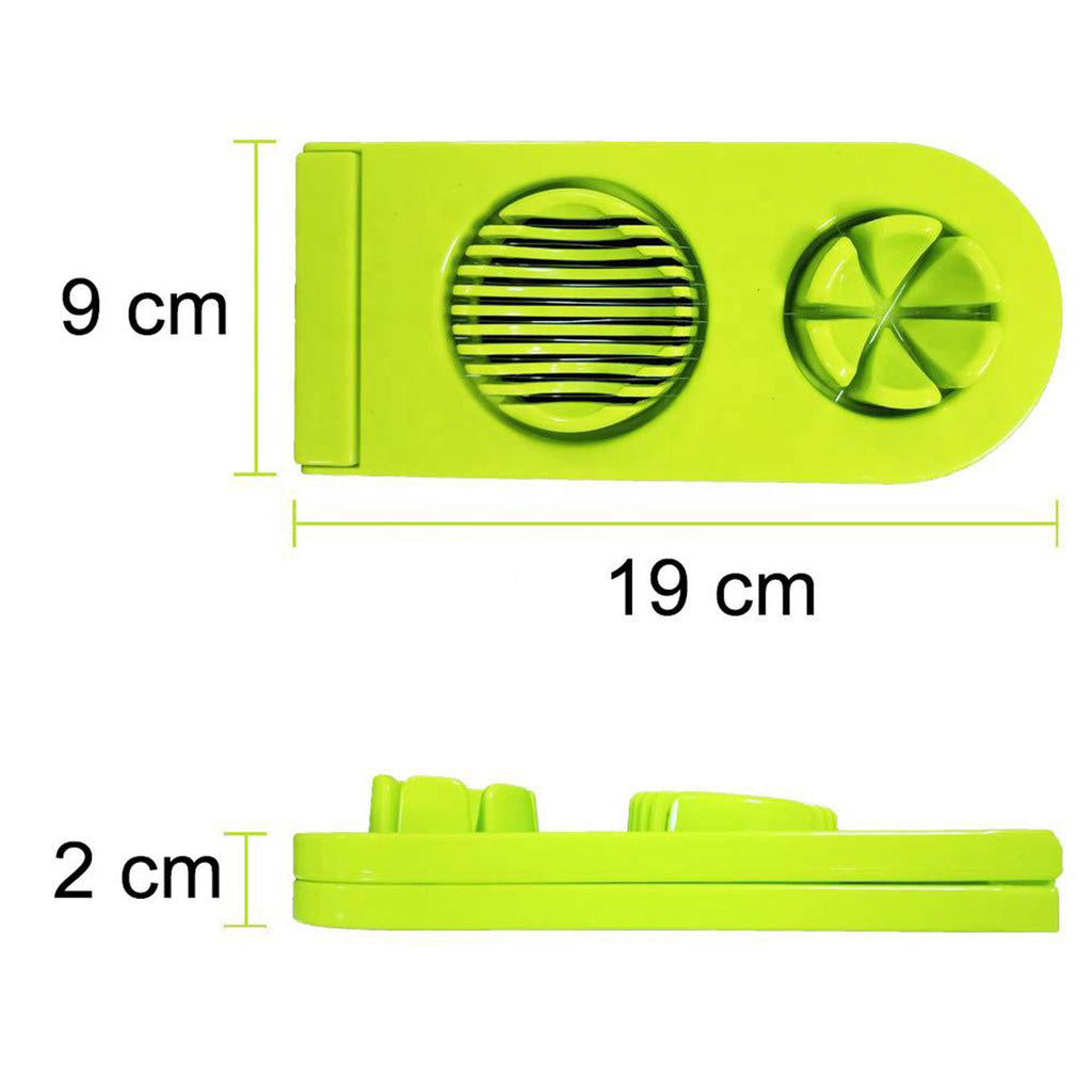 2 In 1 Double Cut Boiled Egg Cutter With Stainless Steel Wire For Easy Slicing Of Boiled Eggs.