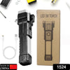Portable 3w Rechargeable Torch Led Flashlight Long Distance Beam Range Hammer And Strong Magnets Window Glass And Seat Belt Cutter 4 Modes For Car Camping Hiking Indoor Outdoor