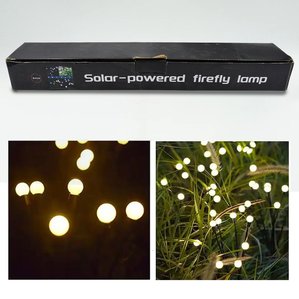 Solar Garden Lights Solar - Powered Firefly Lamp New Upgraded Solar Firefly Lights Outdoor Waterproof Solar Outdoor Decorative Lights For Yard Gardening Patio Backyard Pathway Dcor (2 Pcs Set 12 Led (Warm Light))