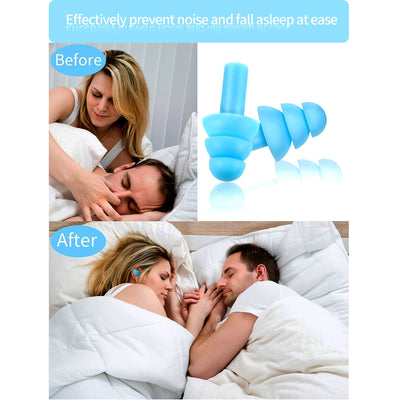 Safety Ultra Soft Foam Ear Plugs Reusable Ear Plugs For Sleeping Travel Loud Noises Work Learning Snoring (2 Pc Set)