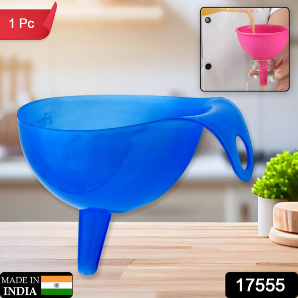 Plastic Funnel For Pouring Oil Sauce Water Juice Cooking Oil Powder Small Food-grains Food Grade Plastic Funnel (1 Pc)