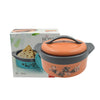 2368 Casserole Box For Food Searving Inner Steel Insulated Casserole Hot Pot Flowers Printed Chapati Box For Roti Kitchen (Approx 2500 Ml)