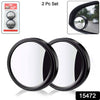 Car Blind Spot Side Mirror Round Hd Glass Blind Spot Mirror Rear View Mirror (2 Pcs Set)