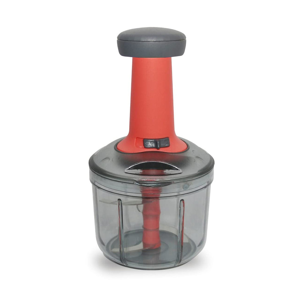 Matte Finish Manual Hand Press Chopper For Kitchen Mini Handy  Compact Chopper With 3 Blades For Effortlessly Chopping Vegetables  Fruits For Your Kitchen.