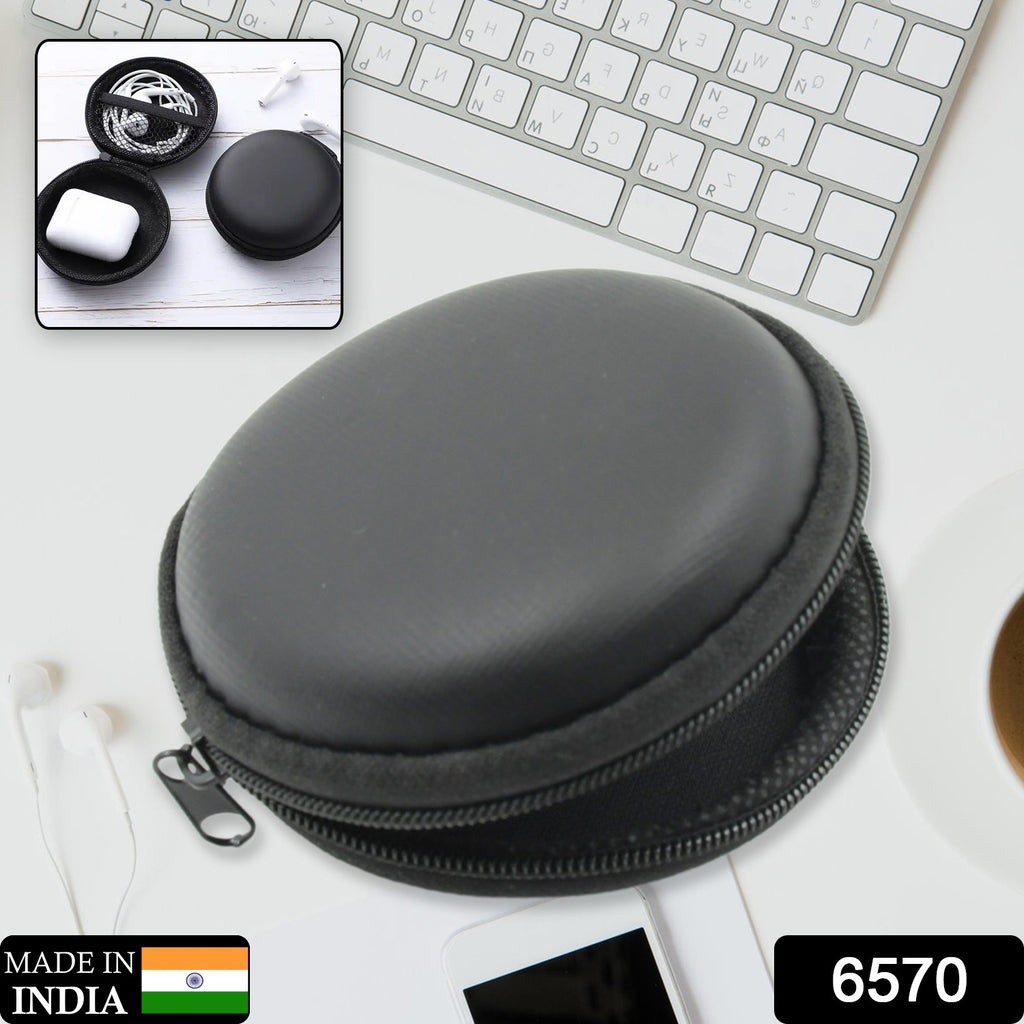 Earphone Carrying Cute Case Round Pocket Pouch For Headphone Data Cable Coins Airpods Pendrive Earphone Case Organizer Perfect Return Gift (Mix Design 1 Pc)