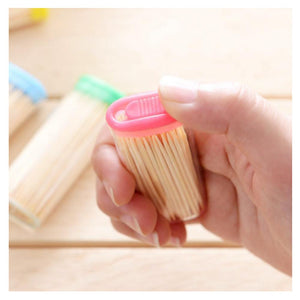 Bamboo Toothpicks With Dispenser Boxq