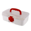 12980 3 Compartment Medical Box 1 Piece Indoor Outdoor Medical Utility Medicine Storage Box Detachable Tray Medical Box Multi Purpose Regular Medicine First Aid Box With Handle Transparent Lid  Color Box