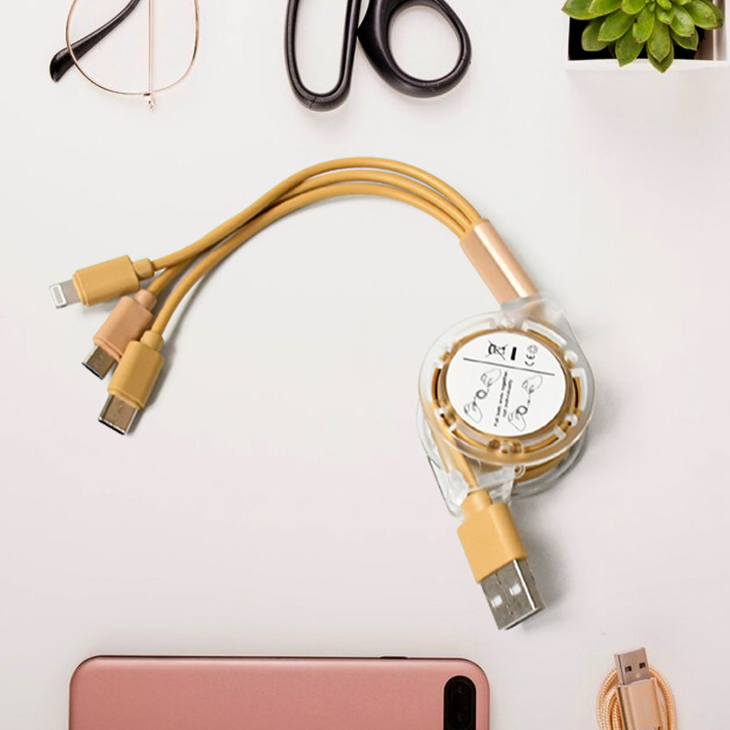 Retractable Charger Charging Cable Micro Usb Cable 3 In 1 Multi Charging Cable Compatible With Phone  Type C  Micro Android Usb And Other Mobile Devices (1 Pc)