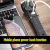 Portable 3w Rechargeable Torch Led Flashlight Long Distance Beam Range Hammer And Strong Magnets Window Glass And Seat Belt Cutter 4 Modes For Car Camping Hiking Indoor Outdoor