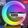 Smart Alarm Clock With G-shape Rgb Light Bluetooth Speaker Wireless Charging (1 Pc)