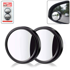 Car Blind Spot Side Mirror Round Hd Glass Blind Spot Mirror Rear View Mirror (2 Pcs Set)