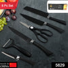 6 Pieces Professional Kitchen Knife Set Meat Knife Chefs Knife With Non-slip Handle For Home Kitchen And Restaurant With Chef Peeler And Scissor (Stainless Steel  6 Pcs Set)
