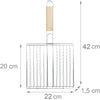 Kitchen Square Roaster Papad Grill Barbecue Grill With Wooden Handle