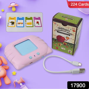 Preschool Learning Toys Flash Cards For Small Kids Educational Toys English Words Learning Machine For Kids With 224 Words Birthday Gift For Kids Intelligent Electric Kids Language Card (1 Set)