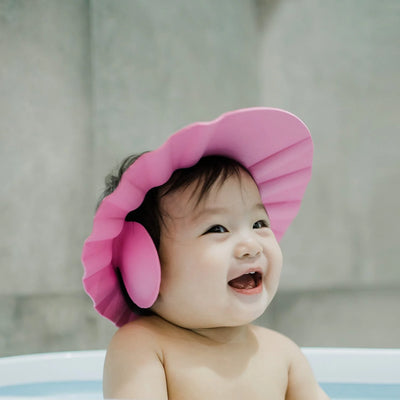 Adjustable Safe Soft Bathing Baby Shower Hair Wash Cap For Children Baby Bath Cap Shower Protection For Eyes And Ear