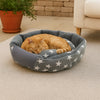 Medium Size Star Pattern Soft  Cozy Round Pet Bed (1 Pc)